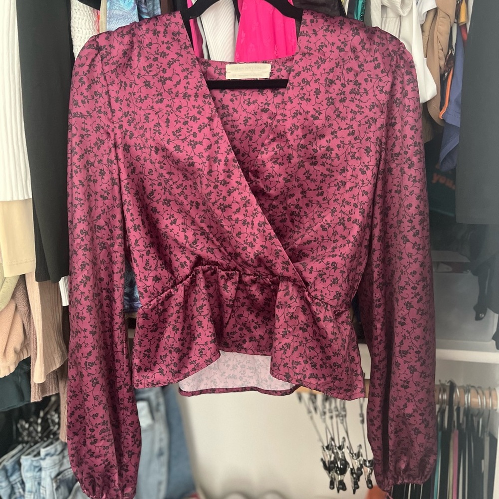 Urban Outfitters Silk Wrap Top